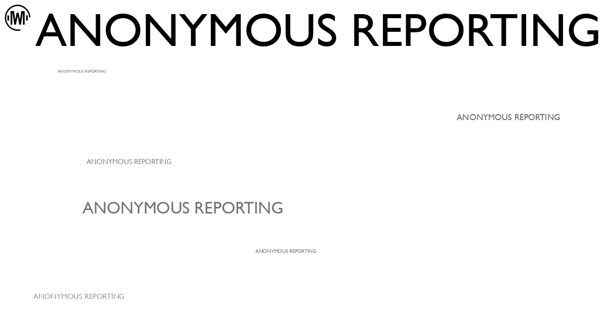 Illustration of Anonymous Reporting