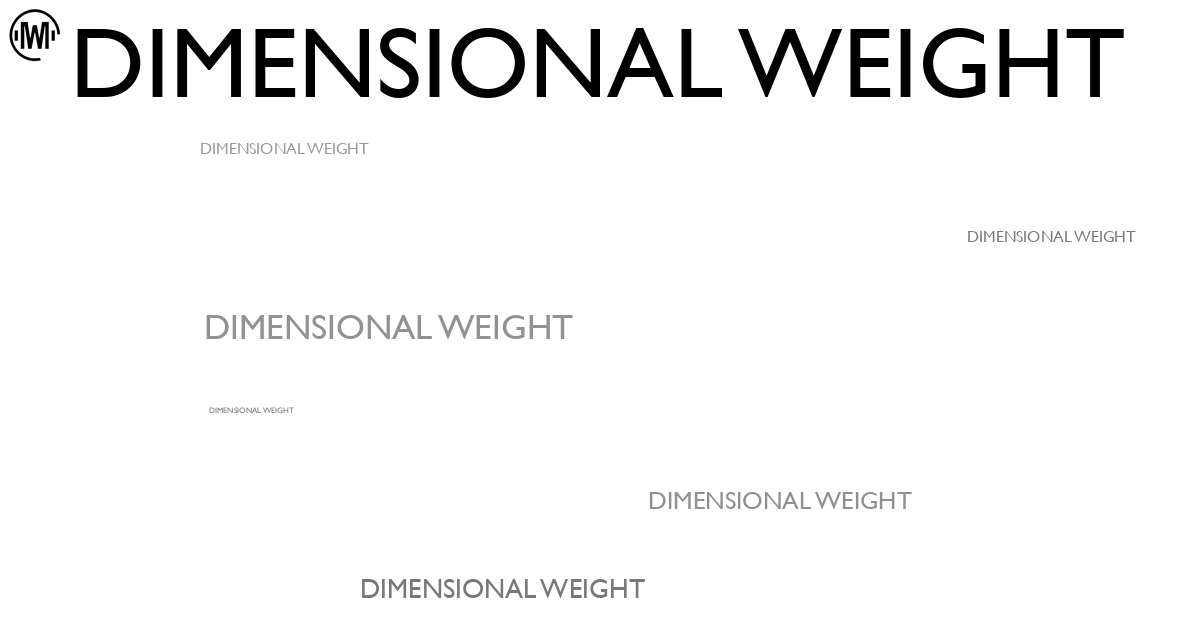 Illustration of Dimensional Weight