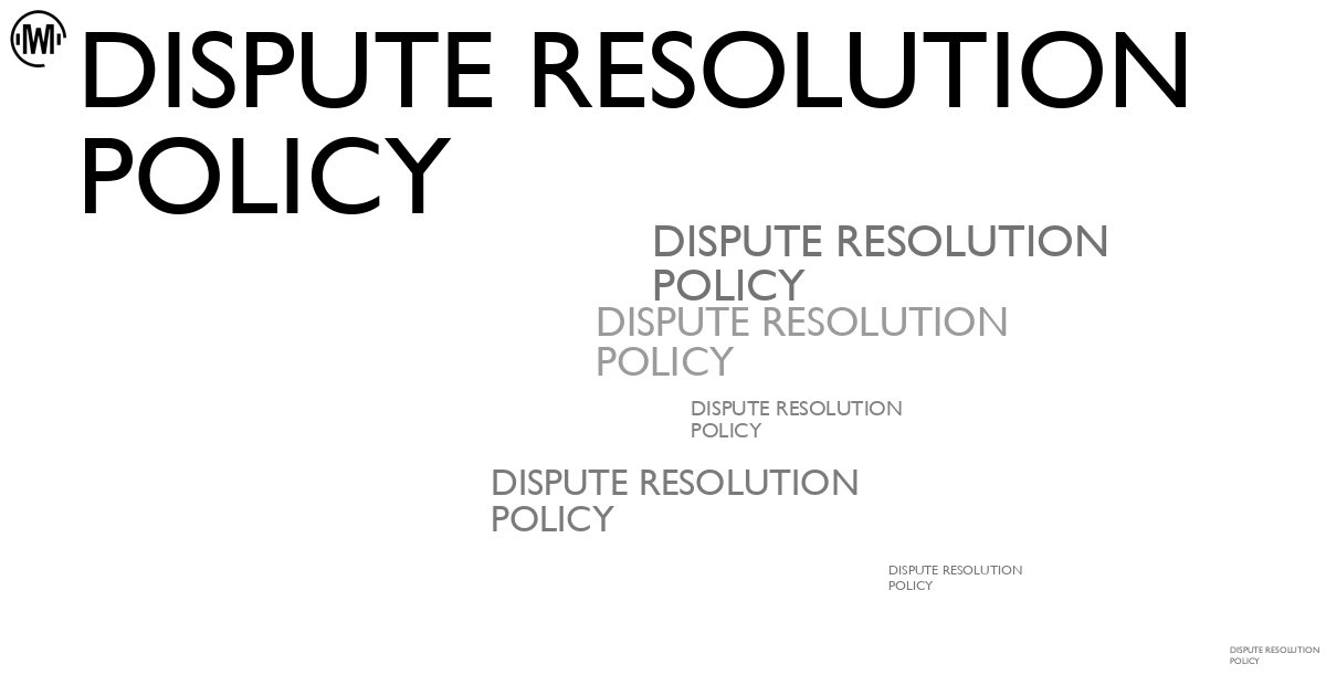 Illustration of Dispute Resolution Policy