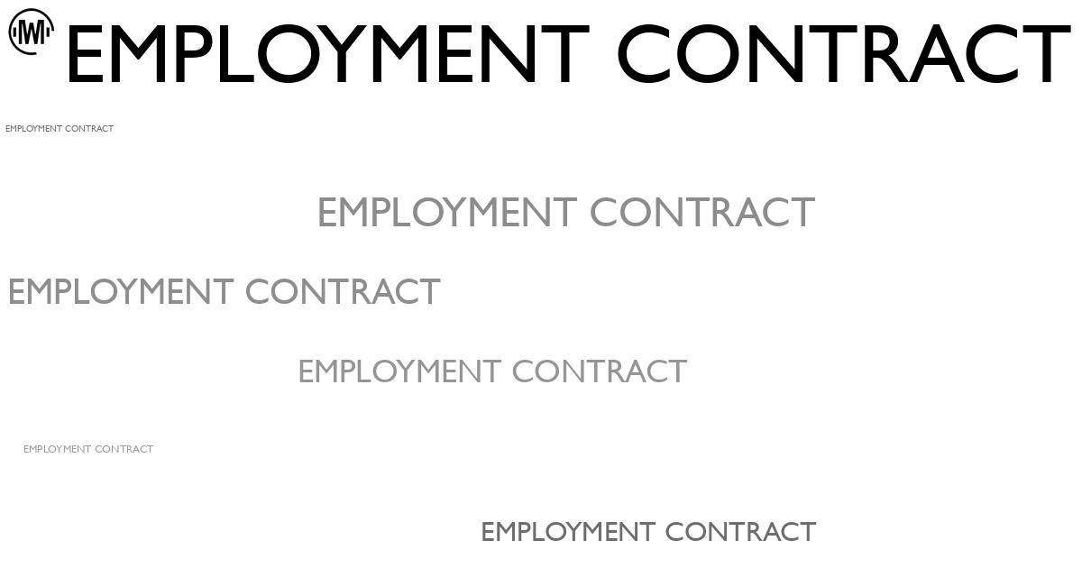 Illustration of Employment Contract