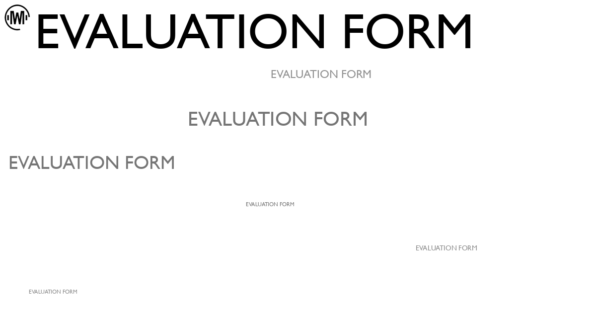 Illustration of Evaluation Form